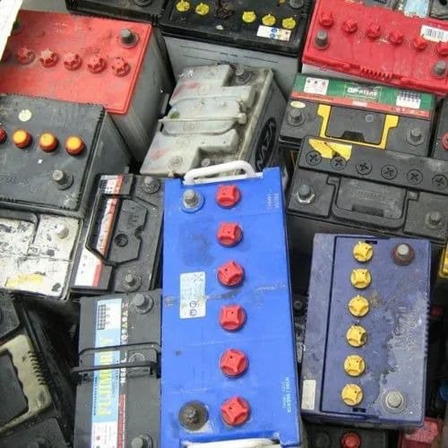 Assorted lead-acid batteries for recycling